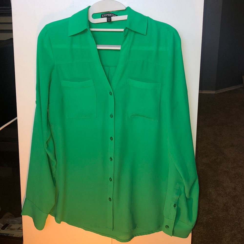 Express green blouse